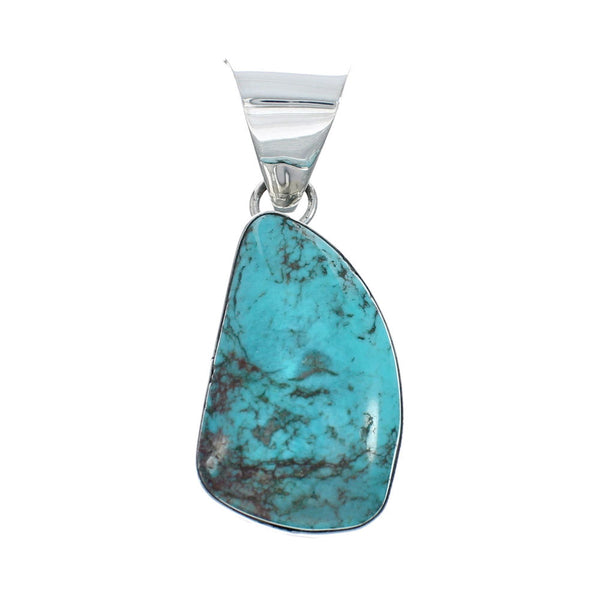 Native American Navajo Sterling Silver And Turquoise Pendant AX129311